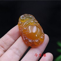 Natural Jade Medullary Pendant Basil Agate Jade Medullary Pendant leopard Beast Furlu Pendant