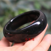 Natural jade bracelet Xinjiang Hetian Jade wide version bracelet ink black boutique women bracelet low price