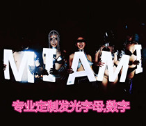 LED Bar Luminous Letter OJBK Hands Lift Nightfield Glowing Out Wine Prop Luminous Atmosphere Letter Numbers