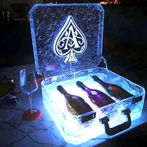 Bar Luminous Black Peach A Case Seven Color Ice Seal God Dragon Sleeve Custom Exclusive Luminous Champagne Box KTV Luminous Wine Base