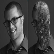 Halloween 3D people face to face with face sheet frame stage decoration props terror whole demagoguery Cross-border playful atmosphere props