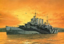1700 World War II British Navy heavy cruiser Sussex HMS SUSSEX
