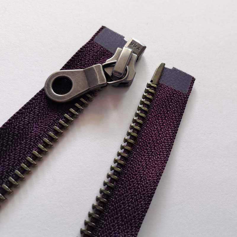 ykk5号开尾古银色金属铜拉链67cm羽绒服夹克拉锁外套拉链配件 - 幸福