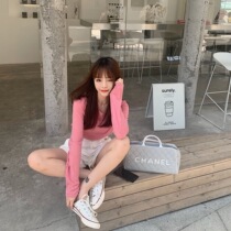 Mrs. Qians home Sydney custom alpaca pullover sweater womens loose Korean version of thin sunscreen top