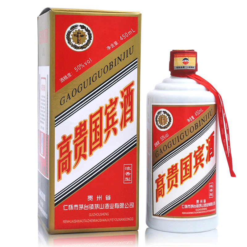 贵州茅台镇高贵国宾酒浓香型白酒450ml