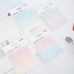 Deli 66555/66556/66557 Note Note Gradient Creative Fluorescent Notice Sticker Note Note Paper N Times Sticker