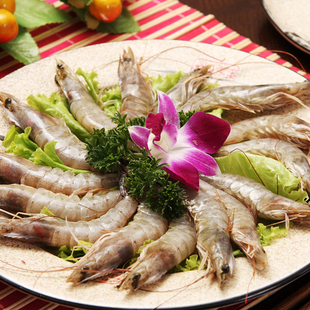 白鲜生海鲜特卖 野生进口 生鲜水产 新鲜海虾青虾 500g 顺丰配送