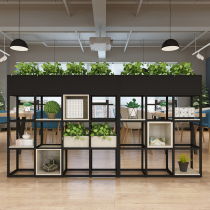 Nordic ins wrought iron partition shelf Restaurant cafe fence flower rack Office leisure decoration guardrail rack