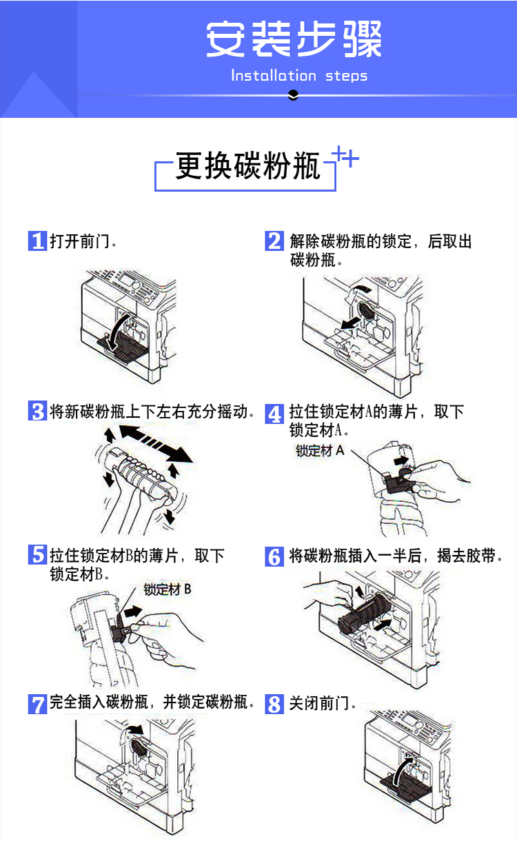 京瓷180换硒鼓教程图片