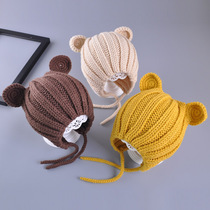 Autumn and winter 5 months-3 years old baby child ear wool hat Korean version 1 boy hat New 2 girl hat
