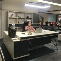 Office Furniture Boss Table Presidents Table Minimalist Modern Big Bandae Fashion Atmospheric Manager Desk Chair Composition 2M