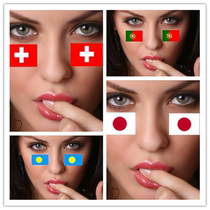 Switzerland Japan Portugal Palau flag face stickers childrens student games stickers red flags of foreign countries in the world