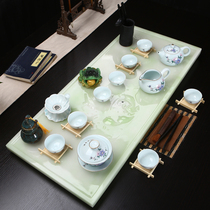 Kung Fu tea set set home simple modern living room rectangular creative anti-stone integrated drainage tea tray