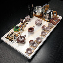 Tea set set home fully automatic one high-end living room modern simple Nordic anti-marble drainage tea tray