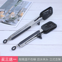 Silicone Food Clip Stainless Steel Barbecue Clip Bread Clip Grilled Meat Spicy Hot Steak With High Temperature Resistant Kitchen Food Clips