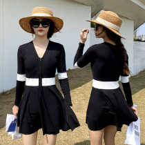 Large yard swimsuit female Summer Lian conservative long sleeve sunscreen mm200 skirt sports hot spring sea new style