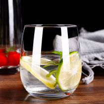 Smoothie cup oval glass hotel mouthwash cup restaurant water cup household big belly cup yogurt cup cold drink cup