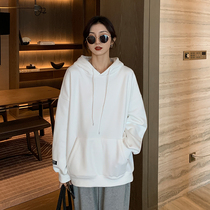 Hooded sweater womens design sense 2021 new spring and autumn Korean version of loose bf lazy wind pullover top tide ins