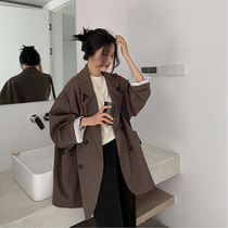 South Korean suit jacket womens spring and autumn 2022 new design senses with a small public temperament Senior Fried Street Loose