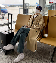 Temperament Superior Wind Jersey Woman Spring Autumn 2021 New Medium Long style Inn Wind Han version Loose Over Knee Coat Jacket