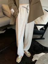 South Korea Buns Sports Pants Women Spring Autumn 2022 New Fashion Loose Casual Straight Cylinder 90% Wei Pants TIDE