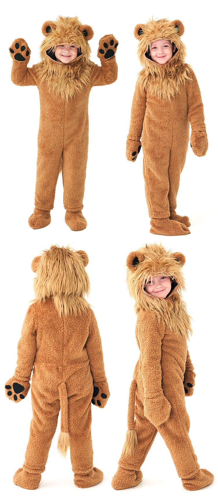 万圣节服装儿童六一节舞台剧演出可爱小狮子动物毛毛装cosplay