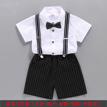 Childrens graduation suit Kindergarten 61 boy host performance suit suit Baby summer flower girl dress