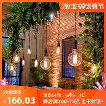 Proposal layout decoration hanging lamp creative Forest Wedding Mall shopping atmosphere light outdoor waterproof tungsten wire lamp string