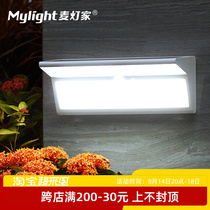Solar outdoor wall lamp human body induction lighting lamp garden wall washing lamp household ultra-bright LED night light