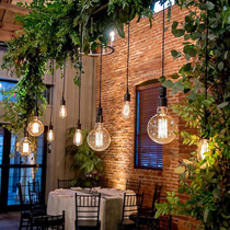 Proposal decoration decoration hanging lamp Creative forest department wedding mall shop atmosphere lamp Outdoor waterproof tungsten wire light string