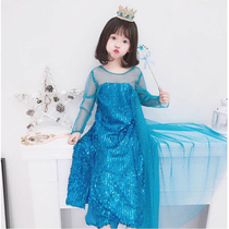 Girls Long Sleeve Frozen Princess Dress Big Child Aisha Aisha Aisha Dress Child Childrens day dress