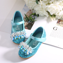 Children frozen Aisha Aisha Aisha Anna girls princess shoes Crystal shoes Childrens shoes Rhinestone Cinderella shoes