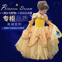 Girls Belle Princess Dresses Kids Belle Princess Dresses Beauty and the Beast Children Dresses