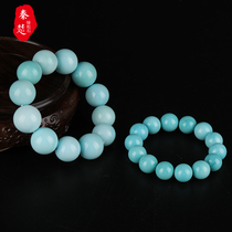 Shiyan original mine turquoise round beads hand string single circle high porcelain jelly material men and women bracelet natural loose beads 108 jewelry