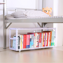 Floor bookshelf with wheel shelve brief book cabinet Iron Art Floor floor Dormitory Bed under Dormitory Containing Shelf Simple Cabinet