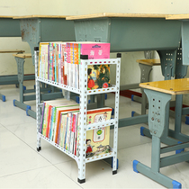 High School Classroom Desk Side Bookshelves Desk Shelf Bookcase Bookcase Bookcase for the admission of mobile textbooks to contain the deviner
