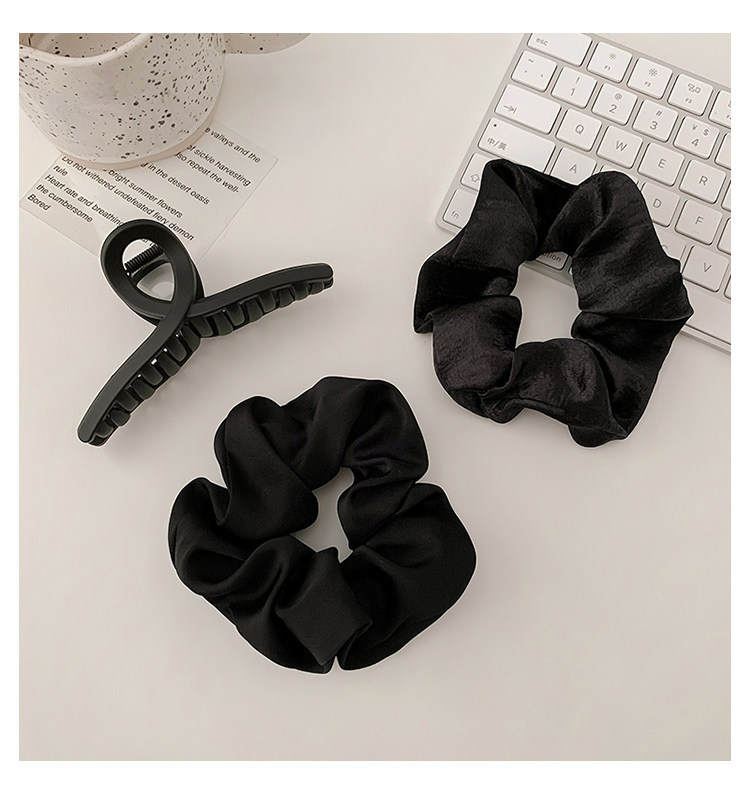 黑色发圈夏季头绳猪大肠圈皮筋女扎头韩国气质网红发绳蝴蝶结发饰