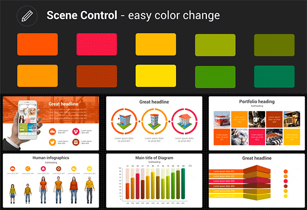 ae模板-500组三维图标信息数据图表柱状图mg动画