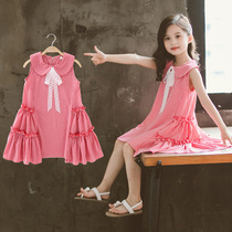 Girls Sleeveless Plaid Dress 5 Fat Girl 6 Summer 7 Doll Collar 9 Cool Vest Dress 12 Years Old Princess Skirt