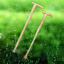 Natural Arhat Buddha belly Bamboo T-shaped 7-shaped cane crutches Bamboo handrail stick for the elderly film and television collection