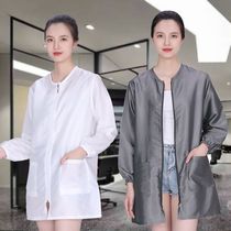 Online Red Hairdressers Hair Salon Hair Salon Hair Salon Assistant Hairstylist Small Work Clothes Dye Hair Cut Waterproof Pet Shop