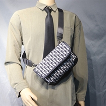 Hong Kong duty-free Japan-South Korea mens canvas single shoulder bag Leisure trend stripes Diagonal Satchel Hip Hop Street Backpack