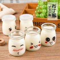Creative Pudding Cup Jelly Mousse Cup High Temperature Resistant Glass Bottle With Lid Homemade Yogurt Cup Milk Bottle Baking Tool