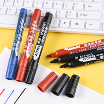 Office oily single head can not wipe off the marker pen Black marker pen hook line pen Quick-drying large head pen marker pen