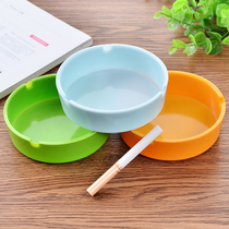 Creative Round Imitation Porcelain Ashtrays Large Thickened Melamine Resin Unbreakable Bar Internet Café KTV Home Smoke Cylinders
