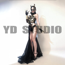 Night TV Home Alternative tech Alien Glasses Mirror Chest Lace Dress Gogo to serve a womens nightclub bar