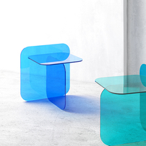 Modern simple acrylic table shelf simple square table sofa coffee table modern ins net red small side table