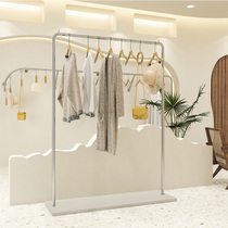Clothing display stainless steel landing the bending men and childrens clothing store shelves shelf Red Island clothes rack