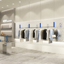 Clothing Store Show Shelves Men And Women Loading Shelf Hanging Shop Window Hanger Hung Hanger Stainless Steel Acrylic Display Props