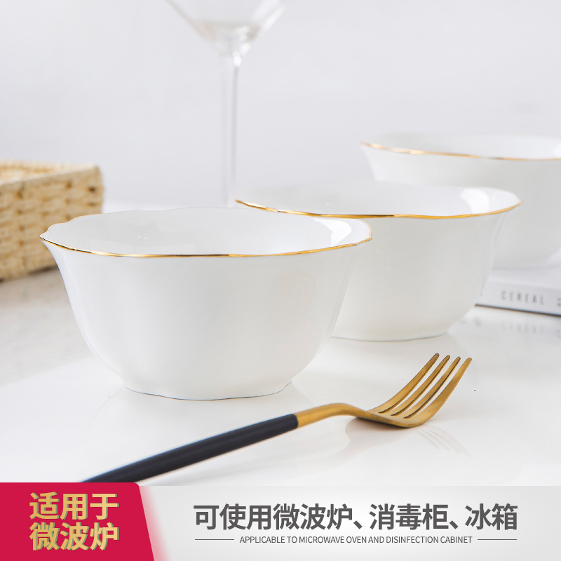 Light excessive ipads China up phnom penh dish with I and contracted creative lace bowl of soup bowl of jingdezhen ceramic tableware